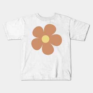 cute muted terracotta retro flower Kids T-Shirt